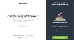 Desktop Screenshot of kynologickyklub.obecslovinky.sk