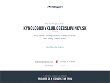 Tablet Screenshot of kynologickyklub.obecslovinky.sk